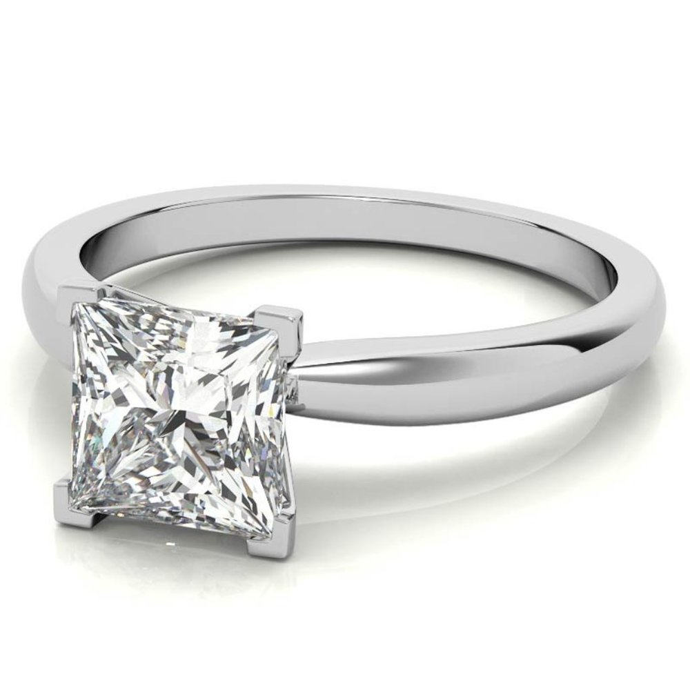 2ct D Colorless Princess Cut Moissanite Ring V Prong Solitaire Size 6 Size 11 - Picture 2 of 8